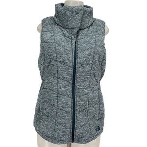 The North Face Women's Quilted Puffer Full Zip Grey Vest Size L